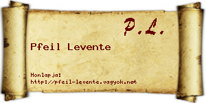 Pfeil Levente névjegykártya
